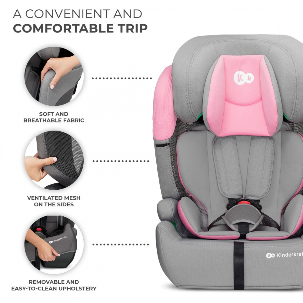 Автокресло Kinderkraft Comfort Up i-Size розовый KCCOUP02PNK0000