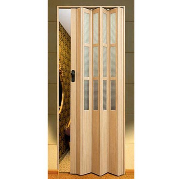 Двери-гармошка ПВХ Simfonia 2030x860 мм бук стекло