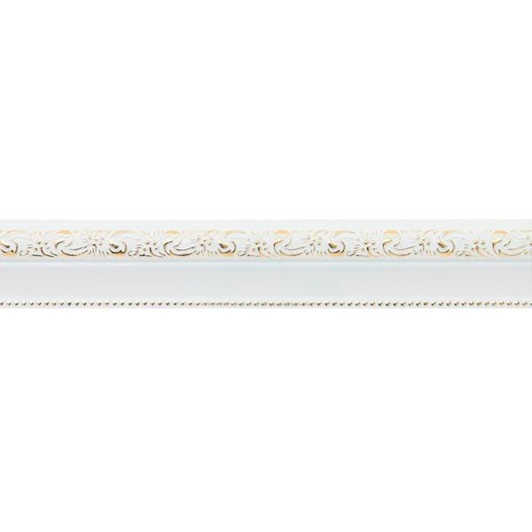 Молдинг Dellos Baget 101G-115 белый с золотом 2400x30x14мм 
