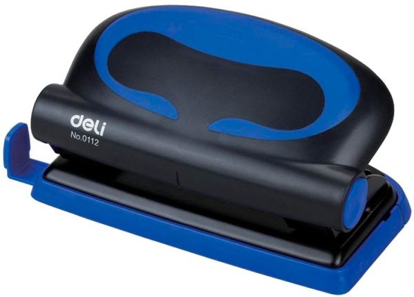 Дырокол 0112 микс с линейкой 1 шт Deli
