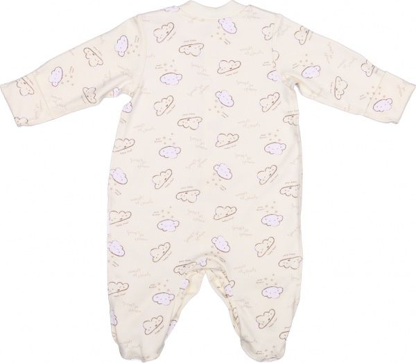 Комбинезон унисекс Bembi КБ4 р.56 молочный с рисунком 
