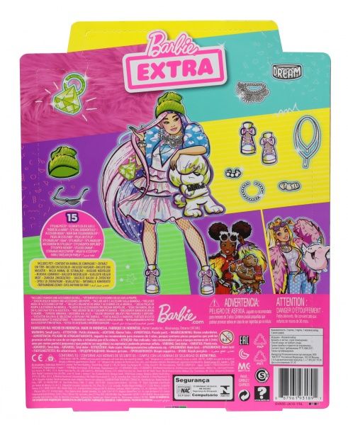 Кукла Barbie Экстра в салатовой шапочке