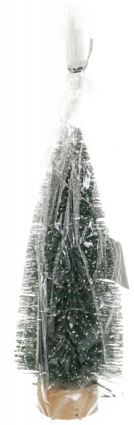 Елка декоративная с LED лампочками зеленая 9x25 см