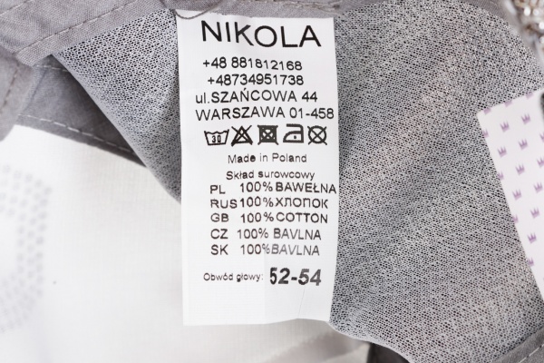 Кепка для девочек Pampona 21 L 13 р.52 темно-серый 