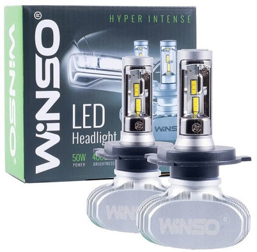 Лампа светодиодная WINSO LED 791400 H4 P43t 12В 50 Вт 2 шт. 6000 K