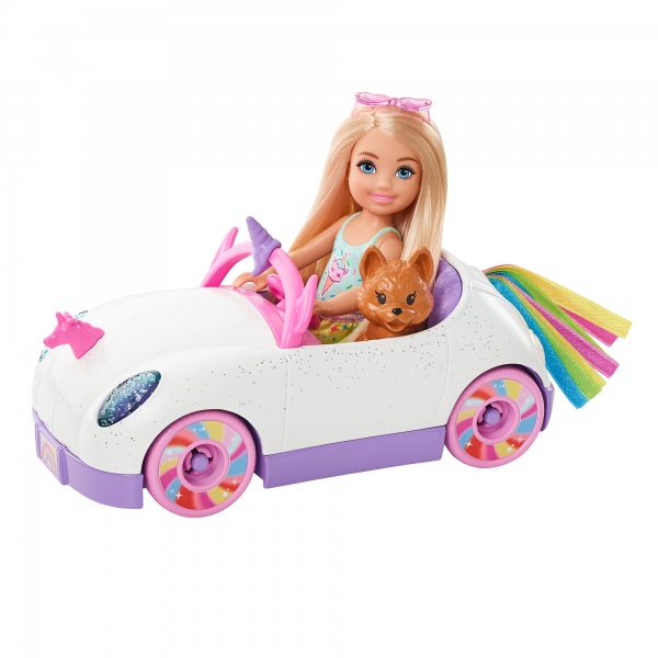 Игровой набор Mattel Кабриолет Челси с наклейками Barbie GXT41