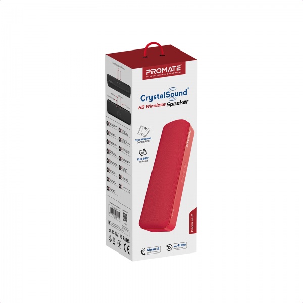 Акустична система Promate Capsule-2 2.0 red (capsule-2.red)