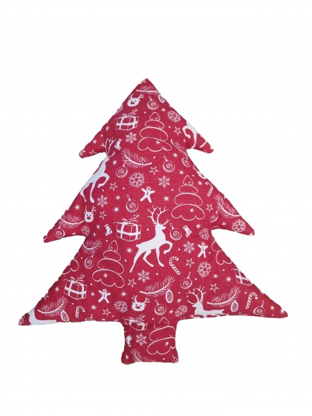 Подушка декоративная Ёлка 40x47 см красно-белый Прованс 