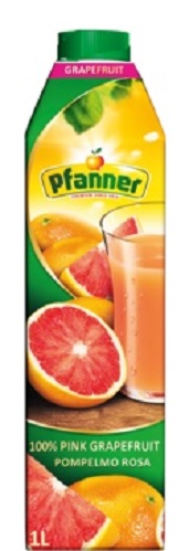Сок Pfanner Розовый грейпфрут 100% 1 л 