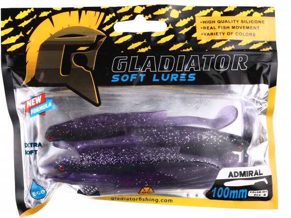 Силикон Gladiator 1037 100 мм 4 шт. ADMIRAL - 4 #1