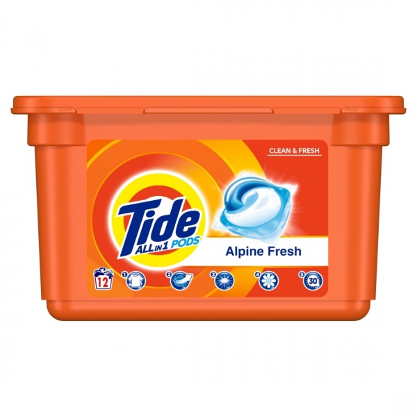 Капсули для машинного прання Tide All-in-1 Альпійська свіжість 12 шт. 
