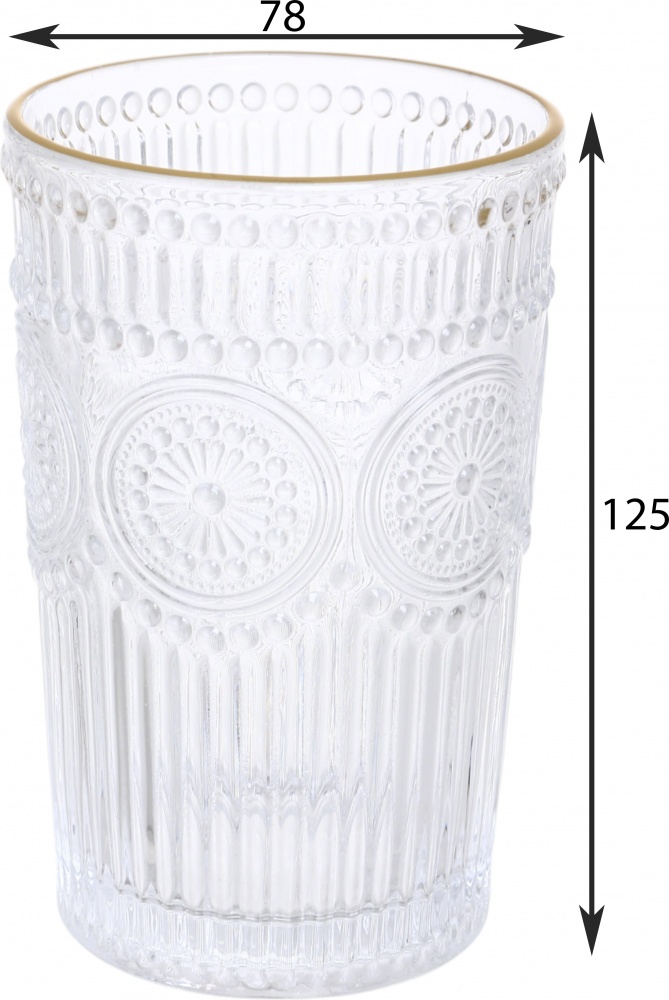 Стакан высокий Maxmark Flower 345 мл 1 шт.