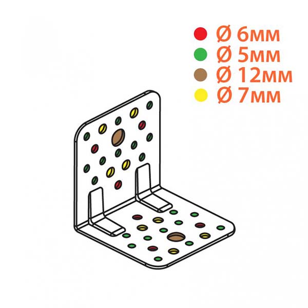 Кутник перфорований Kolchuga рівносторонній 80x80x80 мм 2 мм