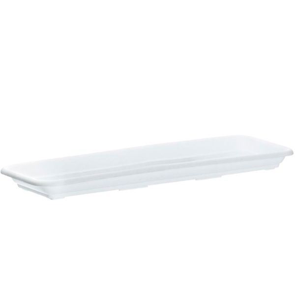 Поддон пластиковый Lamela для балконного ящика прямоугольный (501) белый 