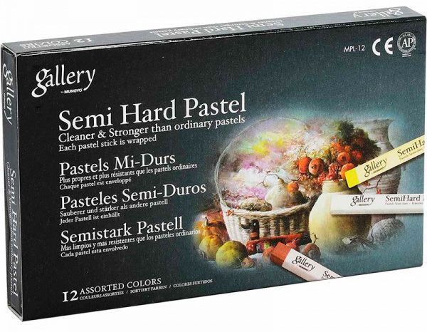 Пастель суха напівтверда Mungyo 94100686 12 кольорів