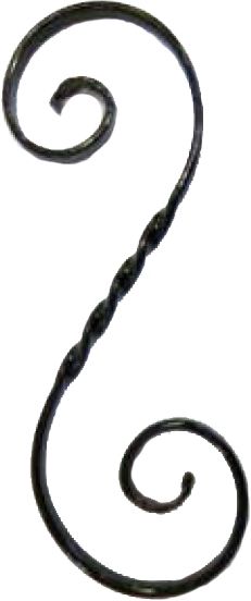 Завиток симметричный скрученный 800х280 мм 02.077К