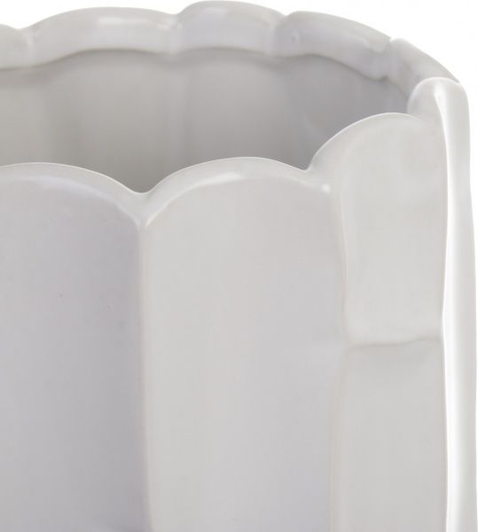 Ваза керамічна Лорет 13,5х28 см біла