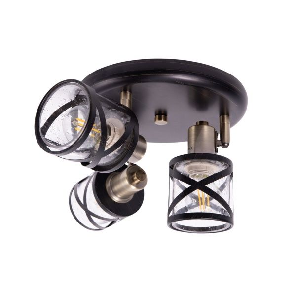 Спот Altalusse INL-6146C-03 3x40 Вт E14 антична бронза/венге 