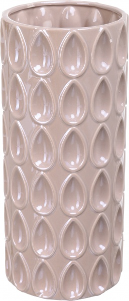 Ваза керамическая бежевая Fest Squama 14,5x14,5x32,3 см