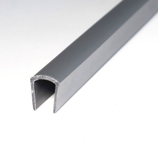 Профиль торцевой П-образный 8 мм 2 м серый