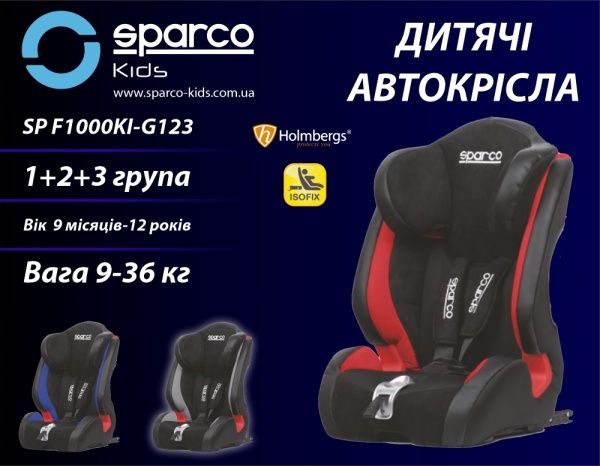 Автокрісло Sparco чорний із сірим 106615