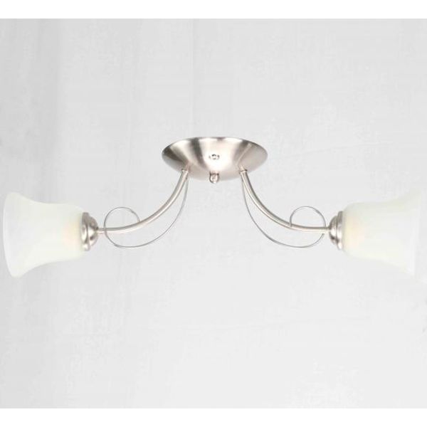 Люстра потолочная Геотон А538-2 2x60 Вт E27 матовый хром 