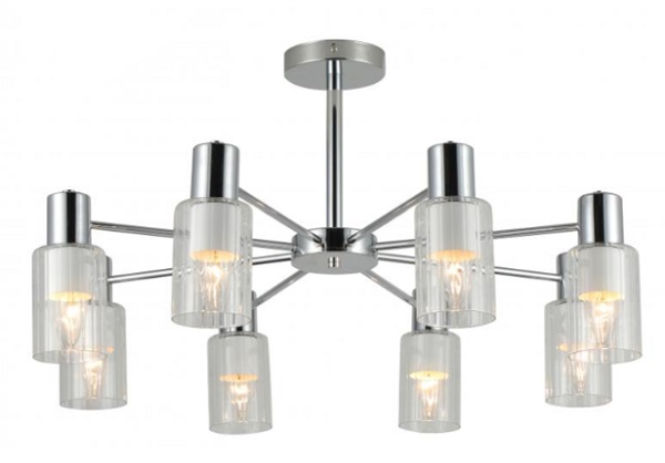 Люстра Miorro Impero металл/стекло 8x40 Вт E14 хром 51-311-062