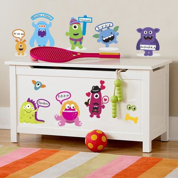 Декоративна наліпка Design stickers Монстри 29.7x42 см