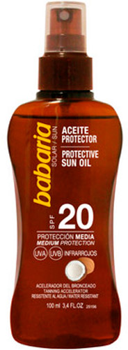 Масло для загара Babaria Sun Protective Sun Oil SPF20 100 мл