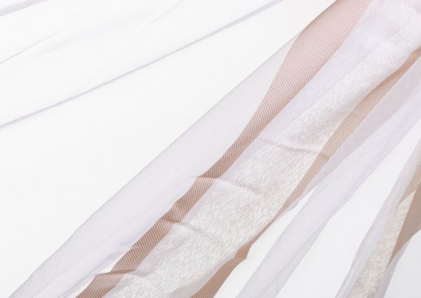 Тканина тюлева смужки на сітці 300 см золото 