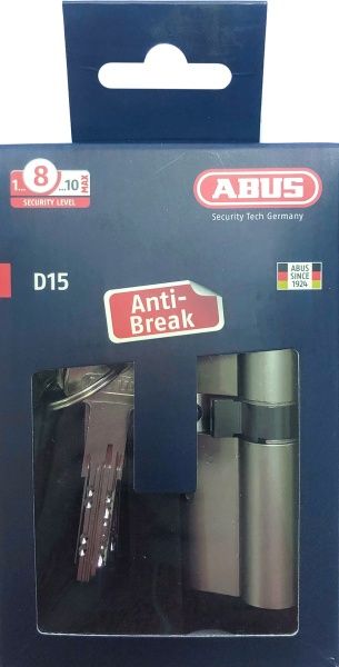 Цилиндр Abus D15 35x45 ключ-ключ 80 мм матовый никель
