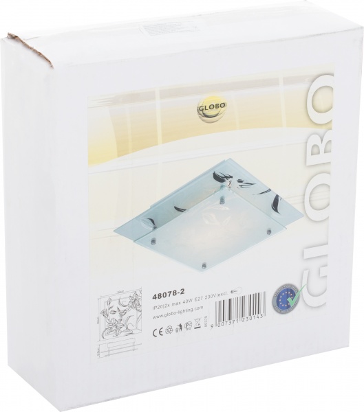 Світильник настінно-стельовий CHARMANT 2x40 Вт E27 білий 48078-2 