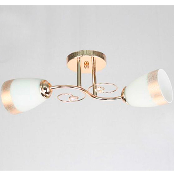 Люстра потолочная Геотон Е647-2 2x60 Вт E27 золото 