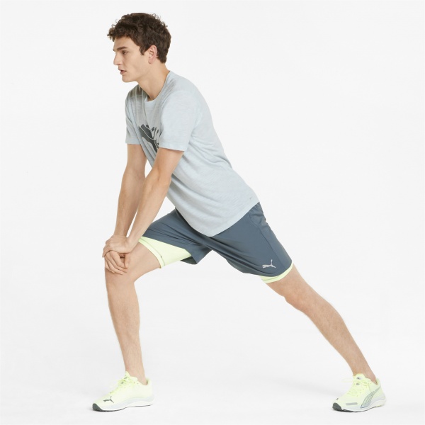 Футболка Puma RUN LOGO SS TEE M 52140120 р.M блакитний