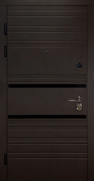 Дверь входная Булат Гарант 514 венге горизонт темный 2050x850 мм левая