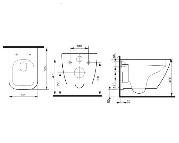 Унітаз підвісний AM.PM Spirit 2.0 C701701SC Square з сидінням