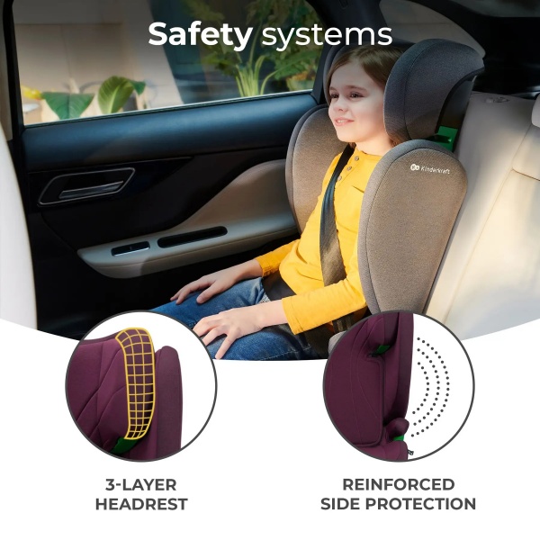 Автокресло-бустер Kinderkraft Junior Fix 2 i-Size вишневый KCJUFI20RED0000