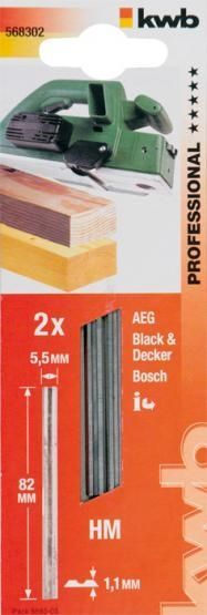 Ножи для рубанка KWB 82 мм 2 шт. 568302