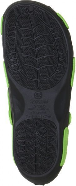 Сабо DreamStan Крокс р.45 чорний із салатовим