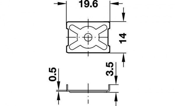 Стяжка задней стенки с шипами 20 шт. Hafele