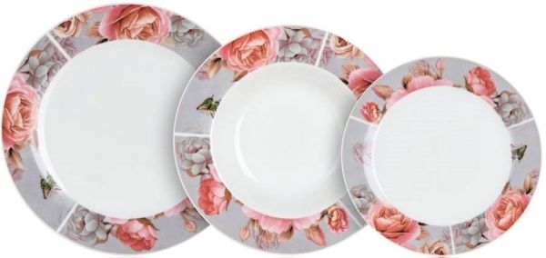 Набір тарілок Rosetta 6 персон 18 шт. Banquet