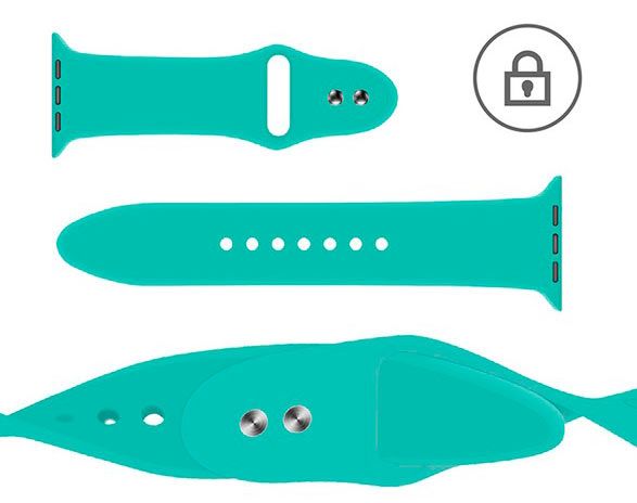 Ремінець Silicone Sport Strap для Apple Watch 38 мм/40мм green oryx-38ml.turquoise 