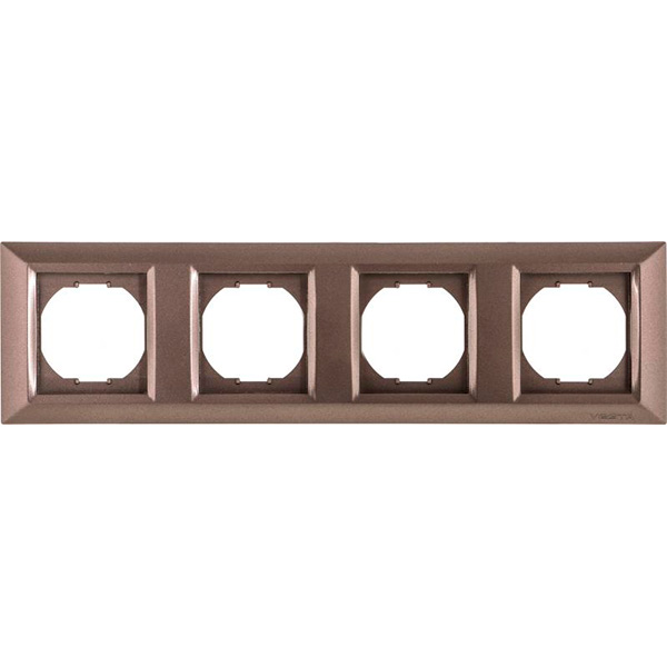 Рамка четырехместная UP! (Underprice) Vesta горизонтальная серый