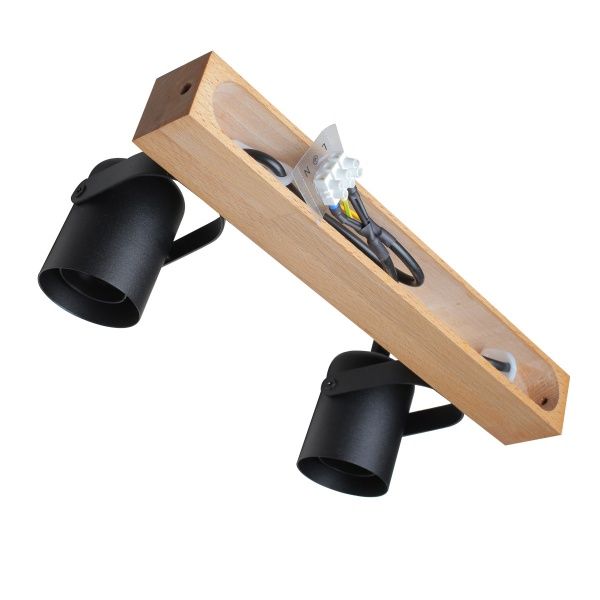 Спот Светкомплект WD 3014 2x40 Вт E27 черный/дерево 