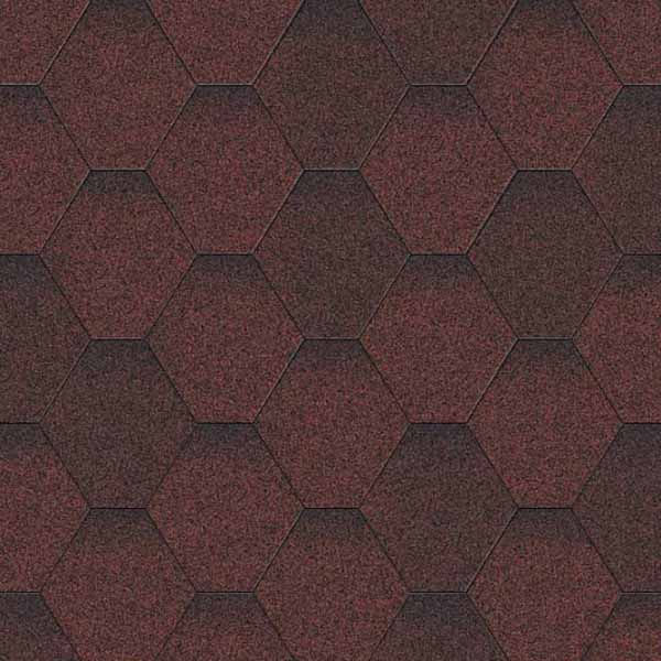 Битумная черепица Aquaizol Мозаика микс красная 3 кв.м