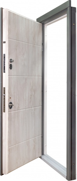 Двері вхідні Булат Термо House-703/вулична Антрацит / Дуб полярний антрацит / дуб полярний 2050x850 мм ліві