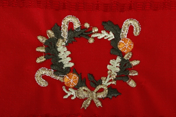 Набір рушників вафельних з вишивкою котик новорічний 2 шт. 40x60 см La Nuit різнокольоровий 