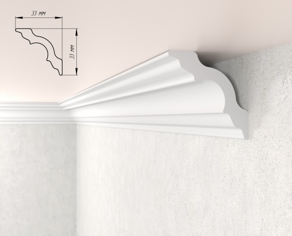 Стельовий плінтус Dellos Baget 3333 2000x33x33мм 