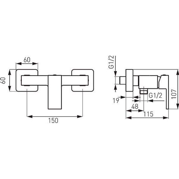 Смеситель для душа Ferro Zicco BZI7BL черный