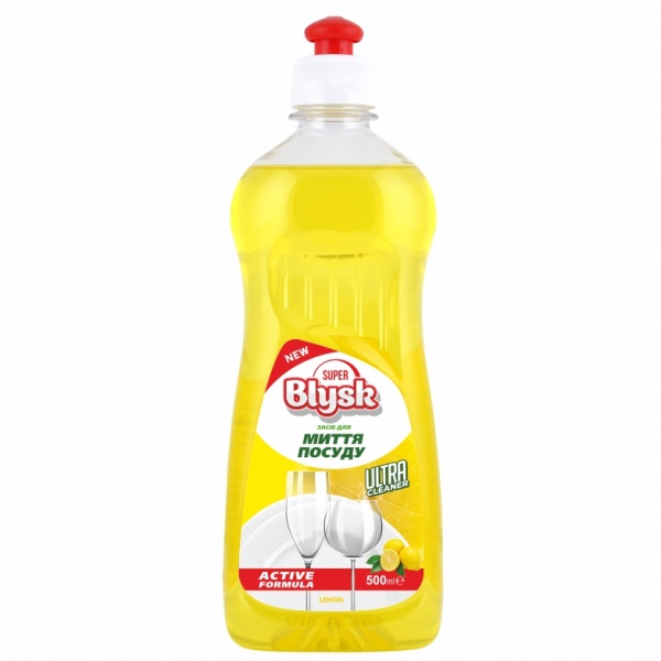 Средство для ручного мытья посуды SUPER Blysk Лимон 0,5л
